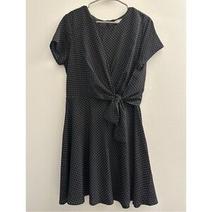 Miami Black Dress with White Dots